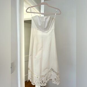 Betsey Johnson white strapless dress